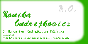 monika ondrejkovics business card